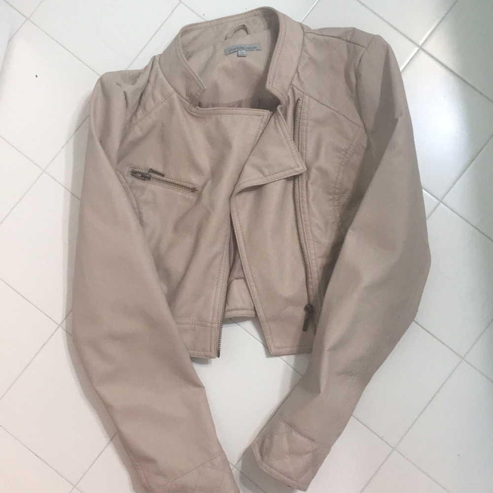 Leather Cropped Jacket